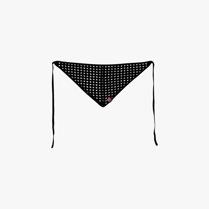 VINTAGE CROCHET KERCHIEF_BLACK