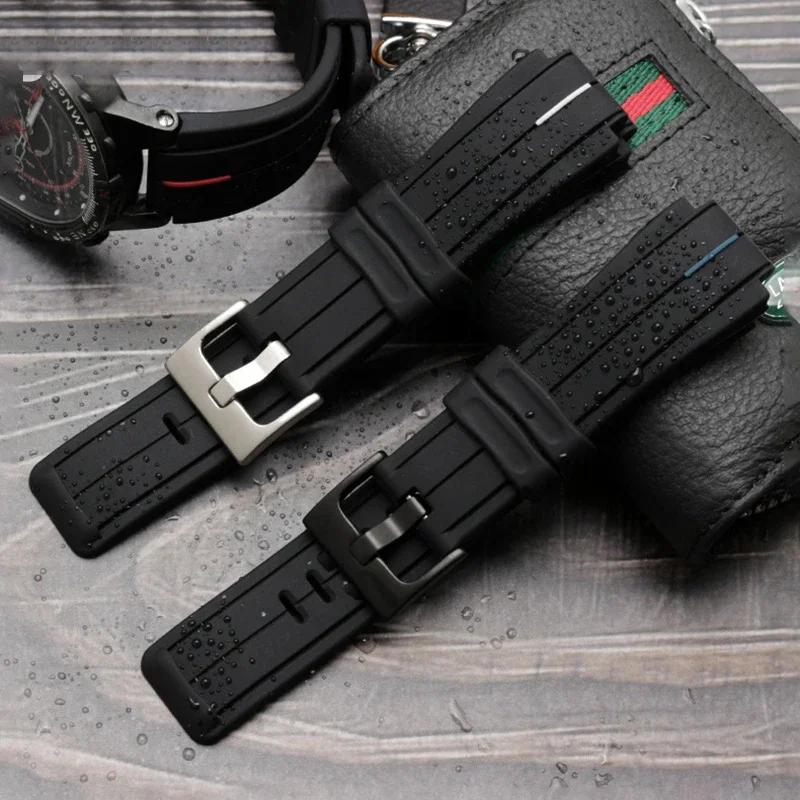 Silicone Rubber Bracelet 24*16mm Watchband for Timex Watches T2N738 T2N739 T2N720 T2N721 T49706 Watch Band Sports Silicone Strap