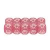 10pcs 6 Sided Dice Set Fun Interactive Waterproof Transparent Polyhedral Dice for Board Game