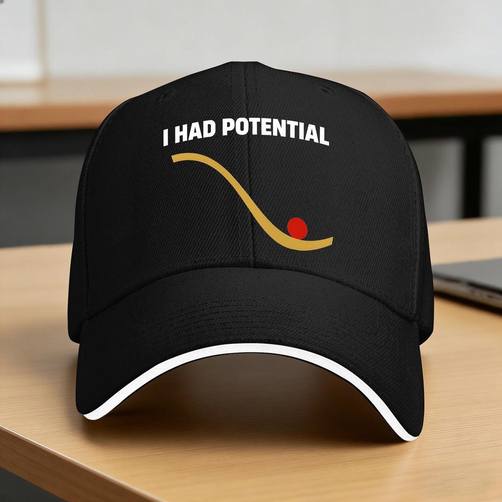I Had Potential Sun Baseball Cap Summer Couple Women Design Trucker Hat Sunscreen Fashion Outdoor Sport Baseball Caps