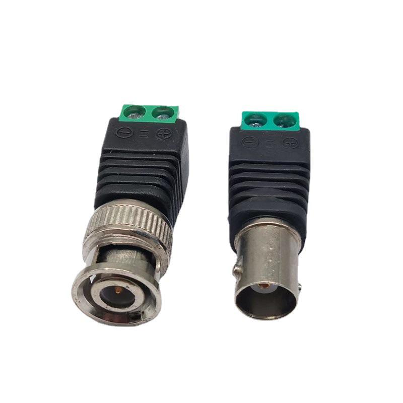 BNC Male Green Terminal Solderless Power Adapter for Camera Wiring