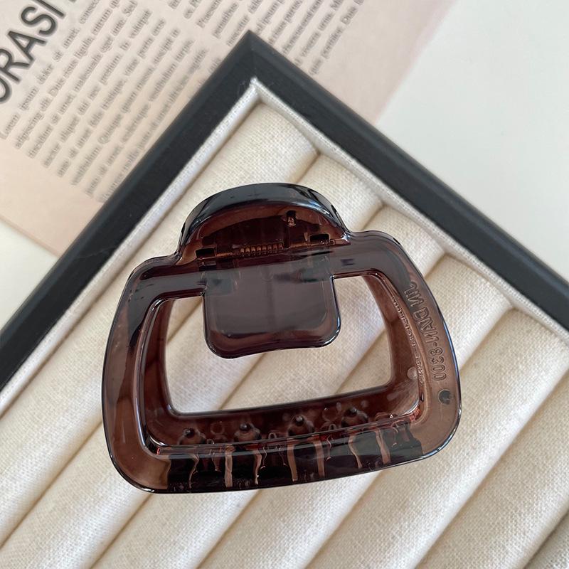 2024 New Style Small Square Claw Clip for Thin Hair - Shark Hairpin for Half Updo Hairstyles.