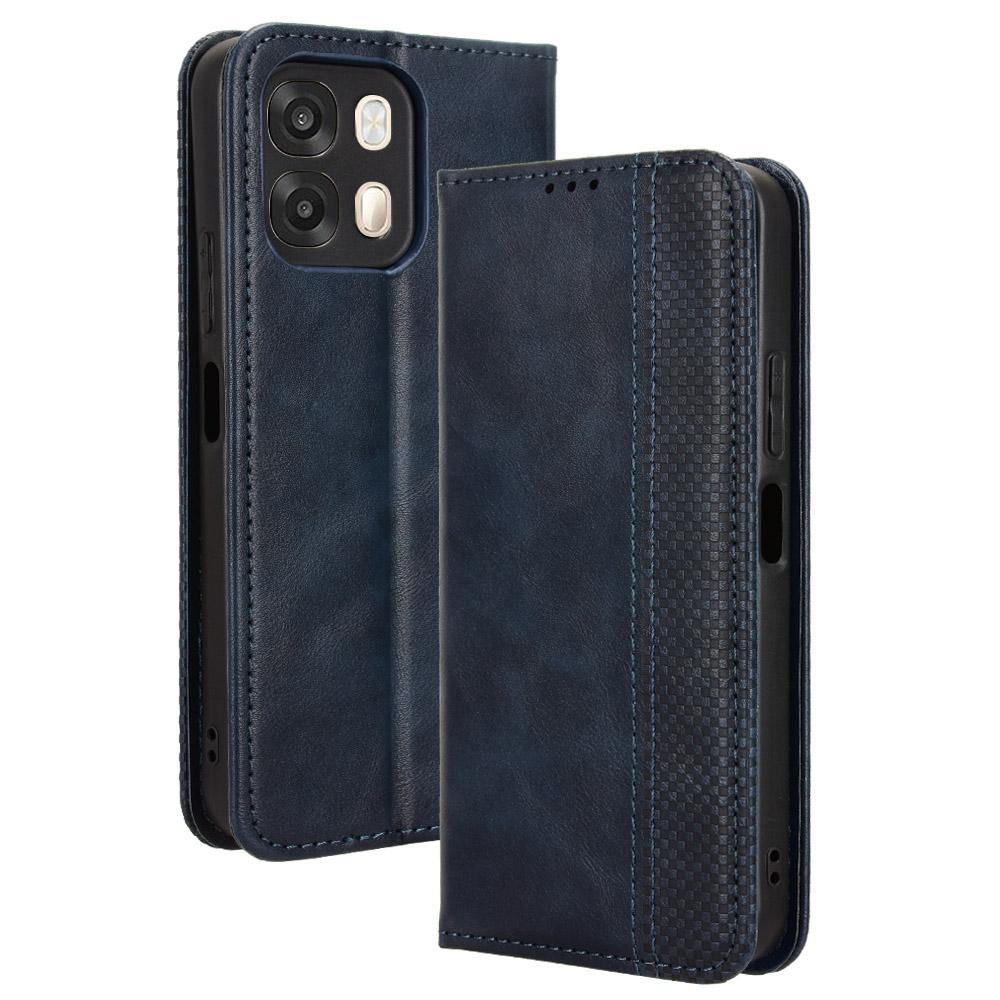Flip-Hülle für OPPO A6 / OPPO A6S Ledertasche [Flip Vintage-Leder] Stoßfest Langlebig Retro Handyhülle