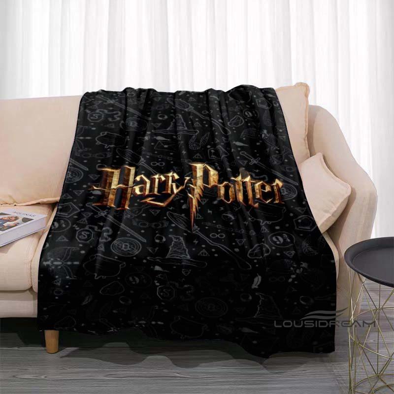 Fantasy-Abenteuerfilm-Thema 3D-gedruckte Decke Harry Potter Warm Gemütlich Flanell-Überwurf Geeignet für Schlafzimmer Sofas Betten