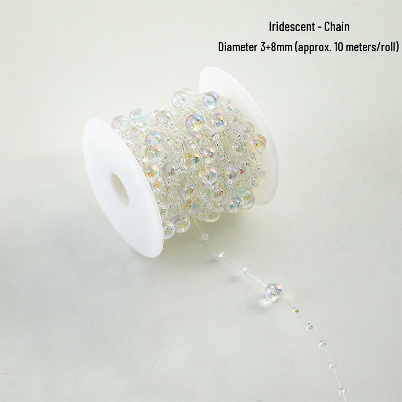 Handmade Pearl & Star Decorative Chain for DIY Flower Art
