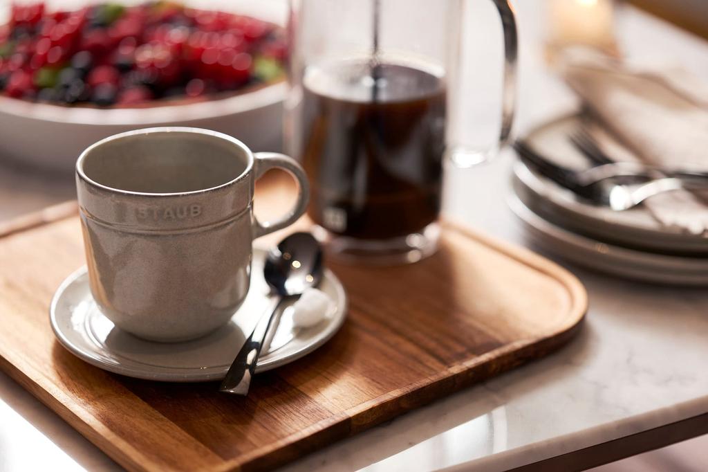 Staub 350ml Large Ceramic Pottery Microwave Safe Japanese Ceramic Mug "Mug Campagne" [Authorized Product] 40508-034