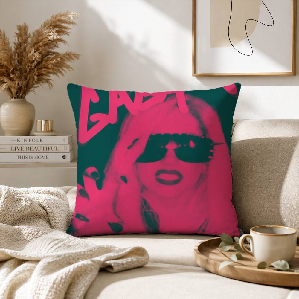 hot singer lady gaga Pillow Case for Sofa Living Room Home office Decor Protective Cover