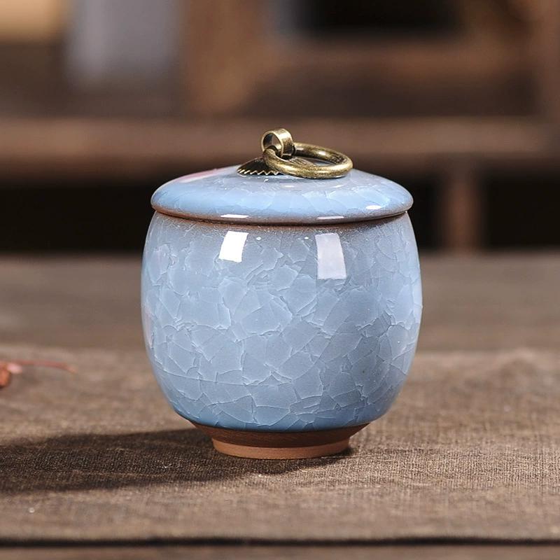 Ceramic Caddies Tea Container Coffee Canister Porcelain Tea Caddy Tea Storage Box Container