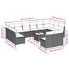 VidaXL Garden Lounge Set with Cushions 13 Pcs Grey Braided Resin 3250219