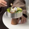 Stainless Steel Wooden Foot Dessert Goblet Fruit Bowl Restaurant Cake Ice Cream Dessert Bowl Ornament