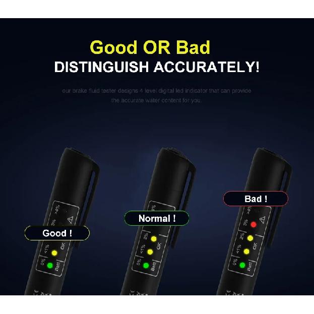 Auto Liquid Testing Brake Fluid Tester Pen For DOT3/DOT4 LED Accurate Brake Oil Test Quality Check Automotivo Car Accessories