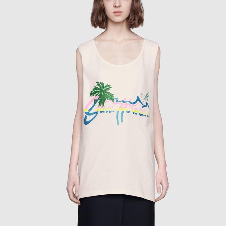 Gucci Hawaii Printed Tank Top White Women's 624776-XJCMQ-9095