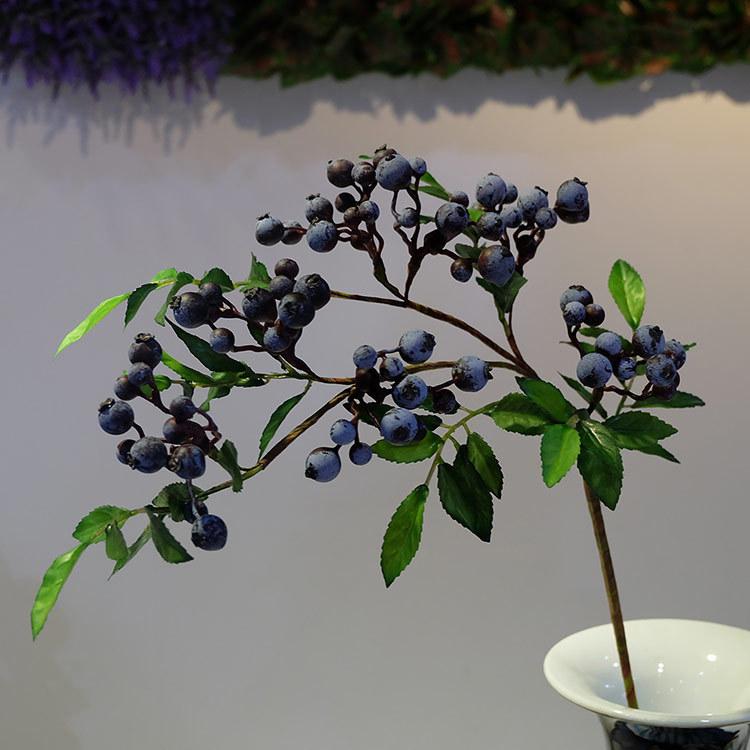 Simulation Blueberry Berry, Fake Lover Fruit Branch Decorative Ornament, Simulation Blueberry Branch