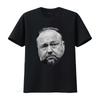 ALEX JONES Face Original Art T Shirt for Men Unique Design High Quality Print Vintage Washed Slightly Designer Clothes Fashion