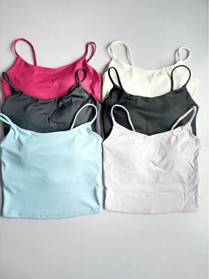 Damen Quick-Dry Yoga Sport-BH mit Rückenriemen und festen Polstern