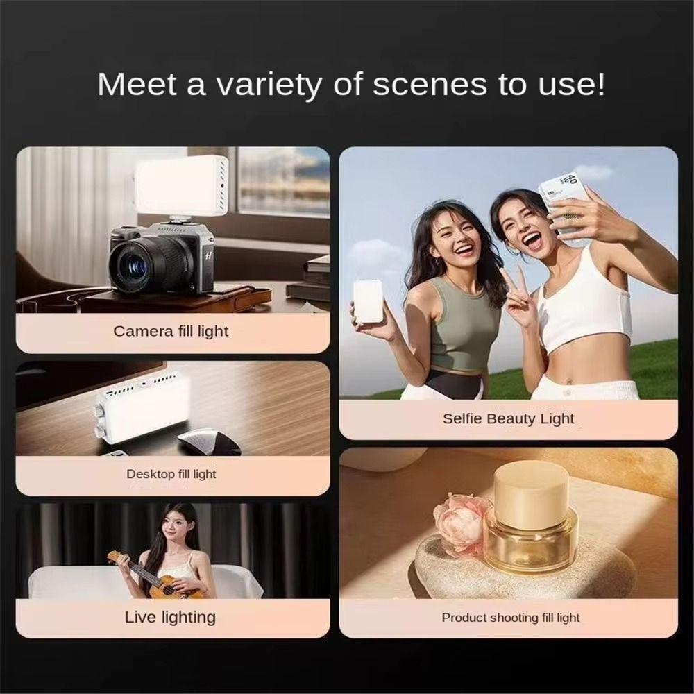 2800-9000K Handheld Fill Light With Fan Camera Top Light LED Beauty Light Panel  Beauty Photography