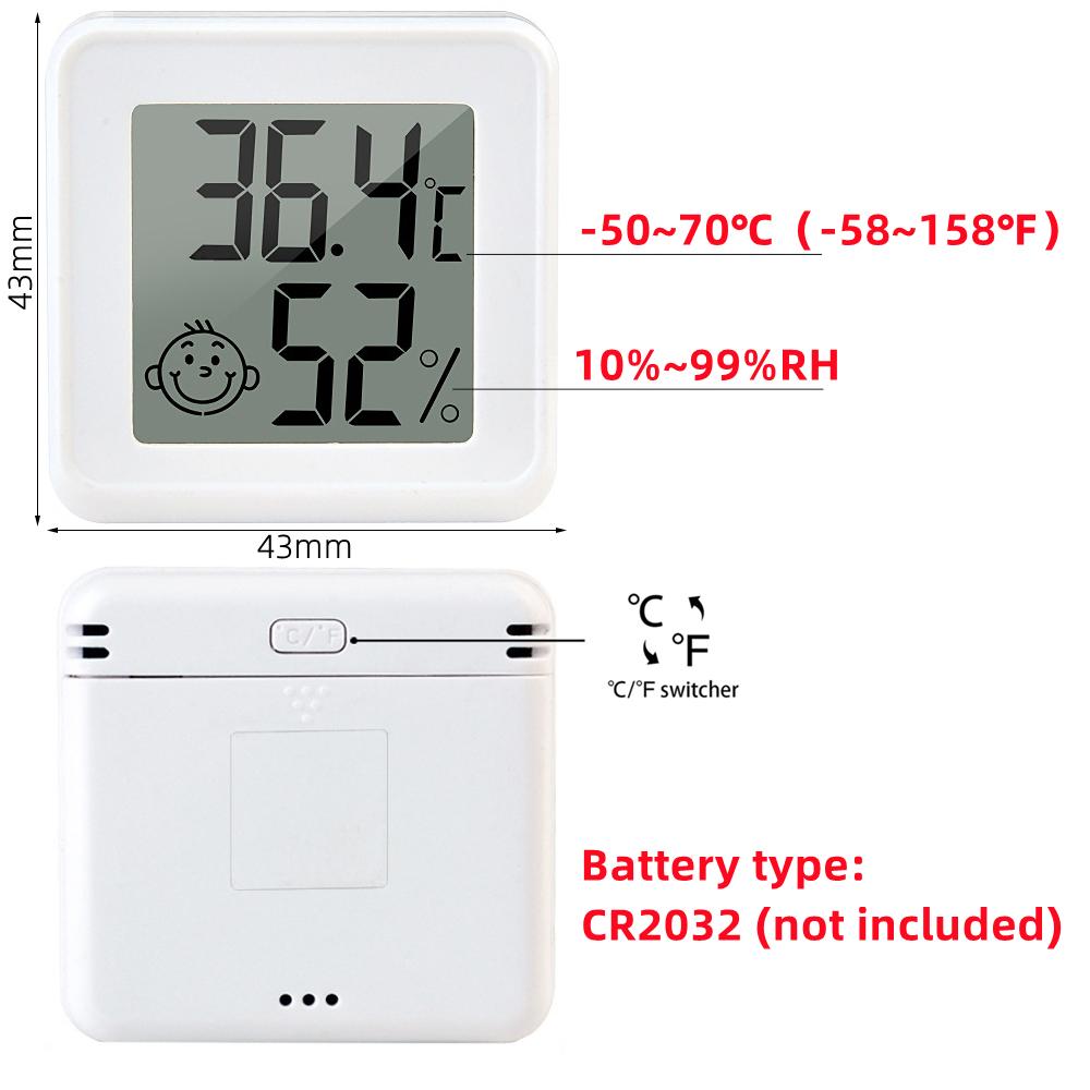מד טמפרטורה ולחות דיגיטלי LCD מיני חדש לבית, מד טמפרטורה ולחות אלקטרוני פנימי, מד חיישן טמפרטורה