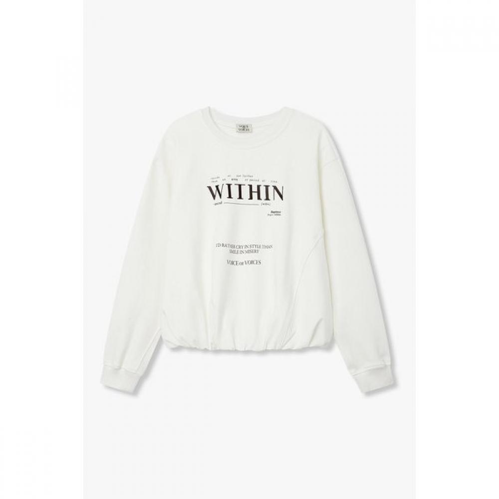 

Vov Lettering Pleats Banding Hem Sweatshirt 7116140201 white/S(55)