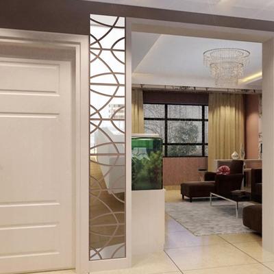 14 ks 3D zrkadlový obdĺžnikový vinyl Odnímateľná nálepka na stenu Home Decor Art SL