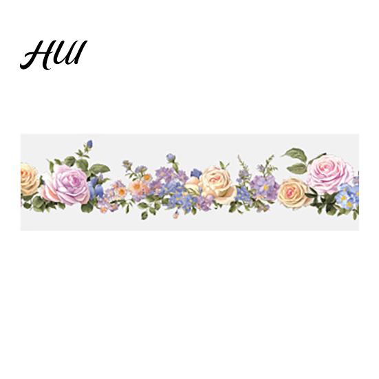 Scratch-resistant Tape Floral Washi Tape, Vintage Flower Pattern PET Decorative Healing Color for Junk Journal Supplies, Scrapbooking, DIY Crafts,