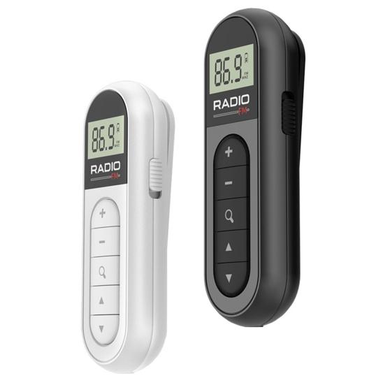 Mini Pocket Clip with Backlit LCD FM Radio Display And 3.5mm Headphones Adjustable