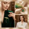 Copper Base Brooch Blank Enamel Plated Brooch Setting Oriental Style Flower Brooch  Women