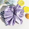 New Large-sized Fabric Hair Band and Hair AccessoryFeaturing Retro Floral and Diamond-encrusted Ponytail Hair Ties