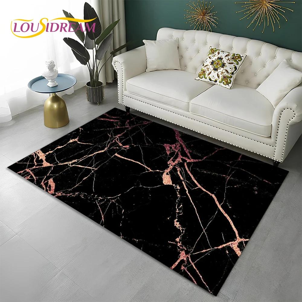 Green Gold Blue Black Marble Nordic Carpet Rug for Home Living Room Bedroom Sofa Doormat Decor,kid Area Rug Non-slip Floor Mat