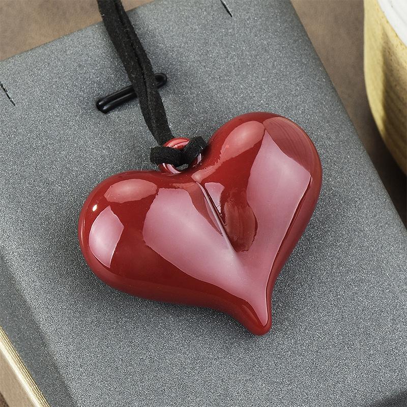 

Winered Red Bow Knot And Love Heart Rope Necklace Choker For Women Girls Adjustable Minimalist Style Party Accessory Gift as the picture