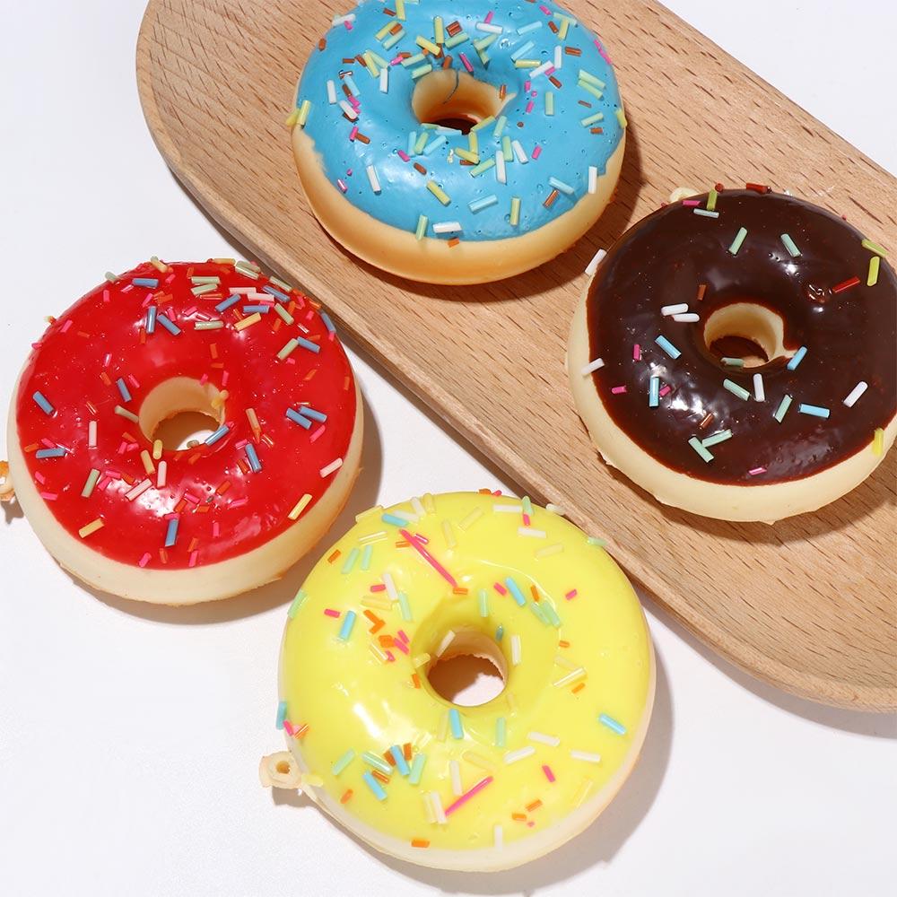 6.2cm/2.4in Artificial Donut Donut Cone Toy Simulation Cake Simulation Donuts Squeeze Toy
