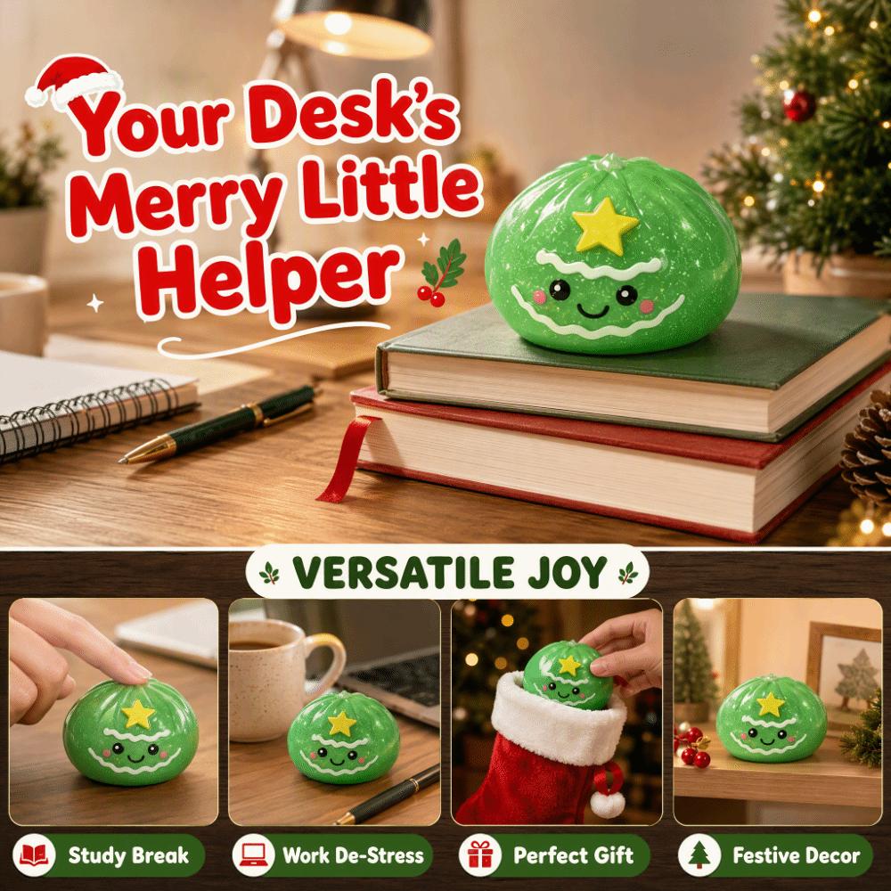 Reusable Material Dumpling Squeeze Toy Colorful Design Christmas Squeeze Toys  Home Decoration