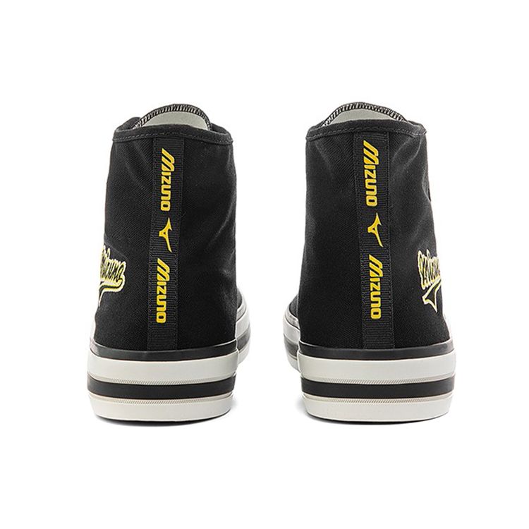 Mizuno Court S Hi Comfortable Versatile Non-Slip Durable Breathable Cushioning High-Top Canvas Shoes Unisex Sneakers Black White D1GH220703
