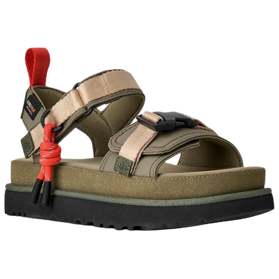 UGG Golden Family Cow Split Leather Casual Versatile Beach Sandals Women sandals Olive-Green 1180070-BTOL