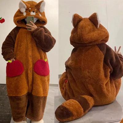 Róby pre dospelých Mýval Onesies Pyžamá Kreslené Pyžama Mýval Kigurumi Halloween Cosplay Kostýmy Spací oblek Zvieratá Spacie oblečenie