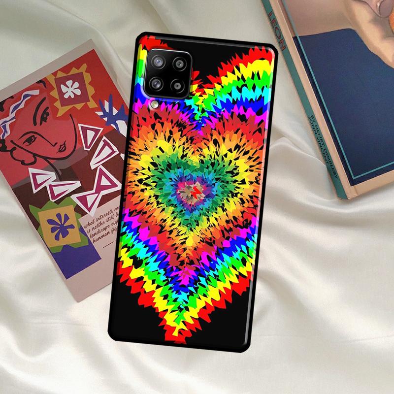 Heart Tie Dye Case For Samsung Galaxy A33 A13 A36 A56 A23 A52 A32 A12 A54 A34 A14 A16 A26 A53 A15 A35 A55