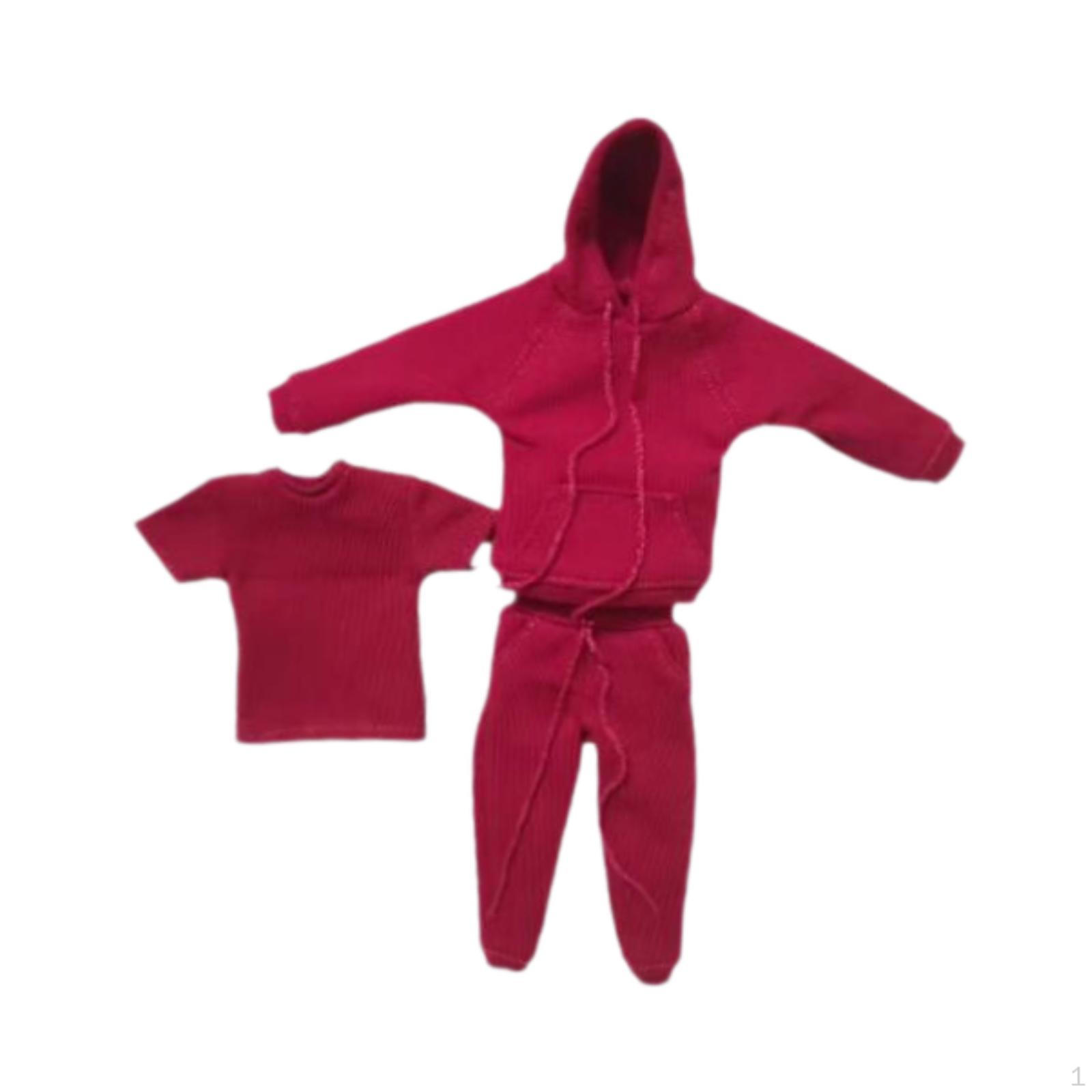 

Масштаб 1/12 Одежда для кукол Одежда для фигурок Стильные аксессуары Ручная работа красный