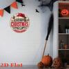 Vintage Farmhouse Christmas Metal Wall Art Santa Hat Plaid Sign Waterproof Indoor Outdoor Decor