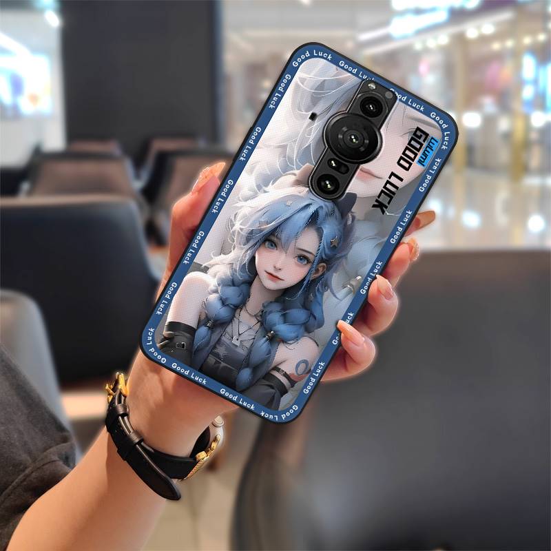 Soft Case Silicone Phone Case For Sony Xperia Pro-I Anti-knock Anti-dust Shockproof Full Wrap Cartoon Fashion Design TPU