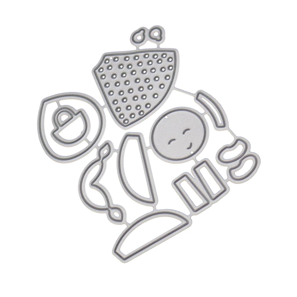 Little Girl Frame Metal Silvery Stencil Embossing Cutting Dies For Diy Scrapbooking Paper Album Cards Making