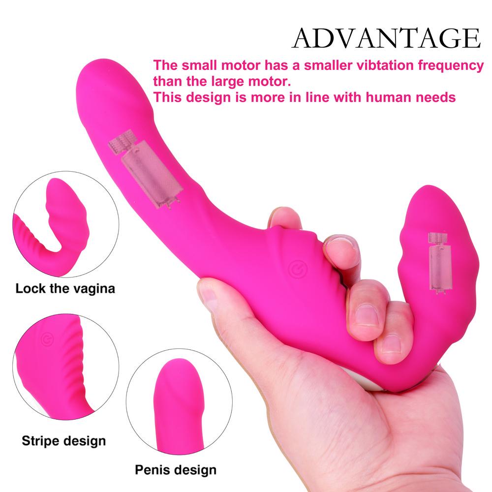 Dual Head Vibrator 9 Mode Silicone Prostate Massage Remote Control Sex Toys for Female Lesbian AV Magic Wand