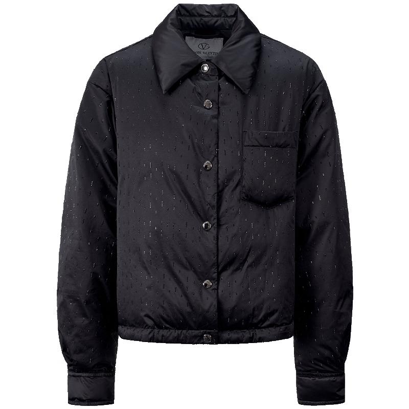 

GIOVANNI VALENTINO Women s Black Lightweight Lapel Down Jacket XL