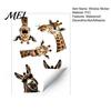 Funny Giraffe Donkey Window Decor Static Cling, Removable Farm Animal Glass Non Adhesive Stickers for Home Decal Kitchen Guest Room, Cute Prank