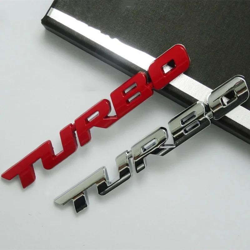 Turbo Car Sticker 3D Badge Car Modification Accessories Rear Marked Side Marking Decorative Car-Sticker Metal Tailbox Sticker