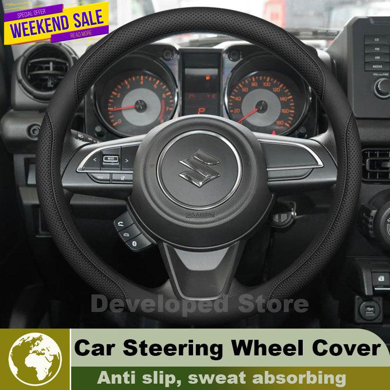 Leather Car Steering Wheel Cover For Suzuki Jimny JB64 JB74 Nomade JC74 -2026 Auto Interior Suzuki jimny Accessories 2026