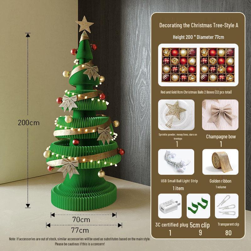 2025 Creative Origami Christmas Tree Ornaments for Home & Living Room Décor