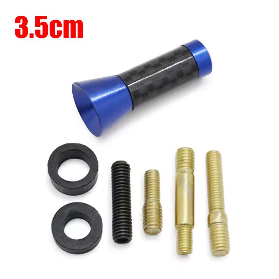 High-Performance Short Car Radio Antenna: Carbon Fiber & Aluminum Design