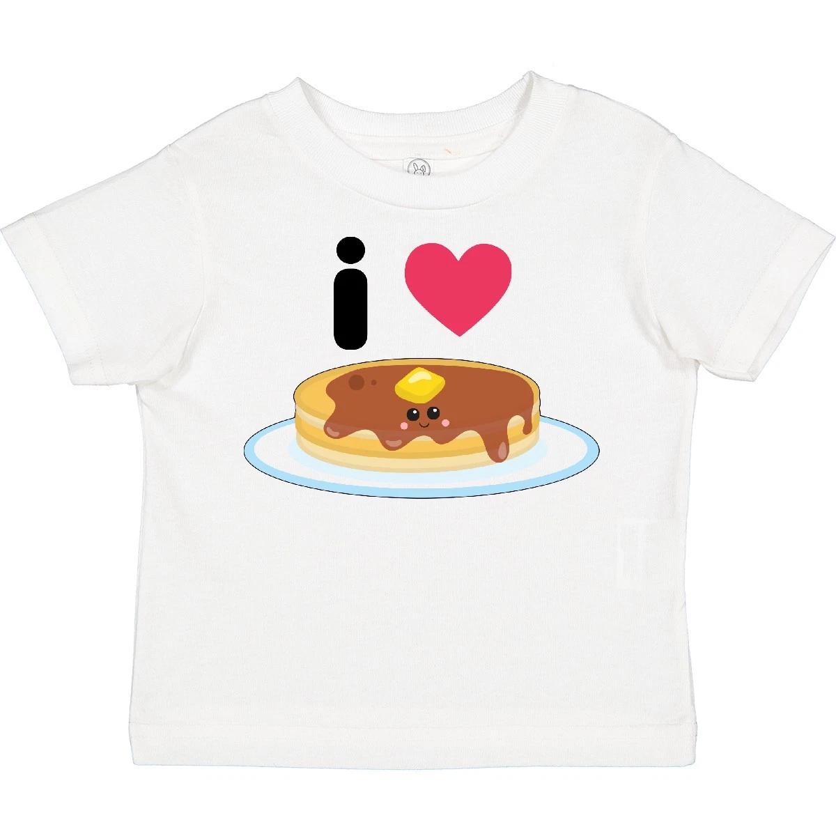 Inktastic I Love Pancakes Toddler T-Shirt Food Humor Syrup Butter Pamcakes Cute 140