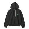 Champion REVERSE Hooded Sweatshirt Long Crew Fleece Women's WEAVE(R) (CW-A101), Sleeve, Neck, 100% Cotton, Lining, One-Point Logo, Off-Black