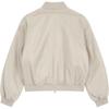 Calvin Klein Solid Color Baseball Collar Minimalist Bomber Jacket Women Jackets Beige 40WL591-PCF