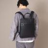 Synthetic Leather Business Backpack [Rename] (Black)